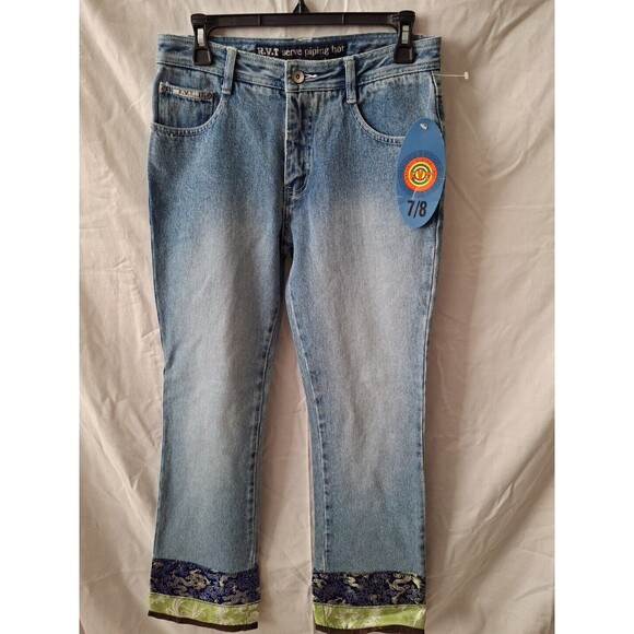 RVT Serve piping hot Women's Blue Jeans Size 7/8 ( 1471) - Picture 2 of 13
